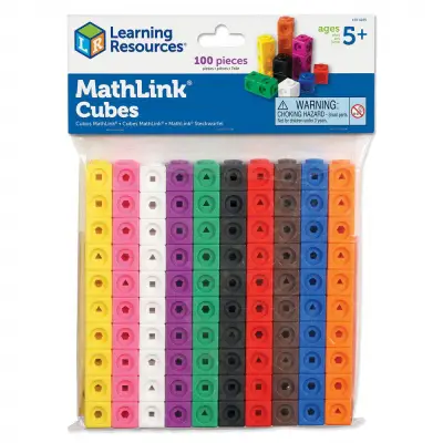 mathlink cubes set of 100 cubes learning resources toys pack