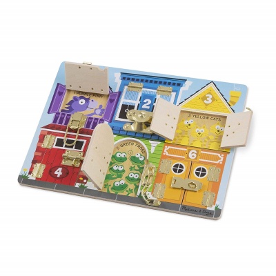 melissa and doug wooden latches board design
