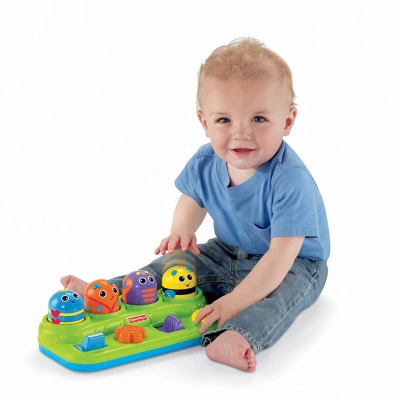 fisher-price brilliant basics boppin' activity bugs kid playing