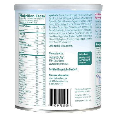 baby's only organic non-GMO dairy baby formula ingredients