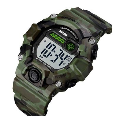 boys camouflage LED sports watch for kids design