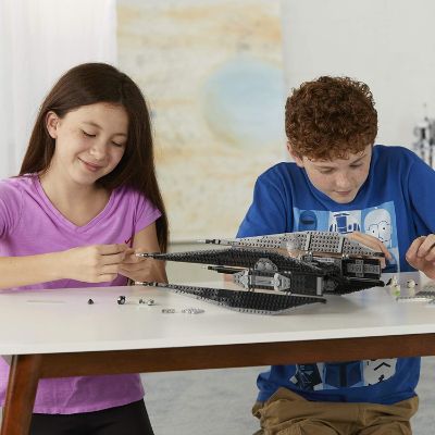 kylo ren's tie fighter lego star wars set play