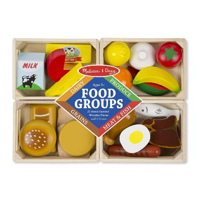 melissa and doug food groups wooden toys for kids and toddlers package