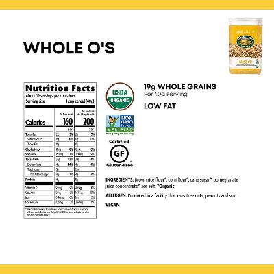 nature’s path whole o’s organic baby cereal nutrition