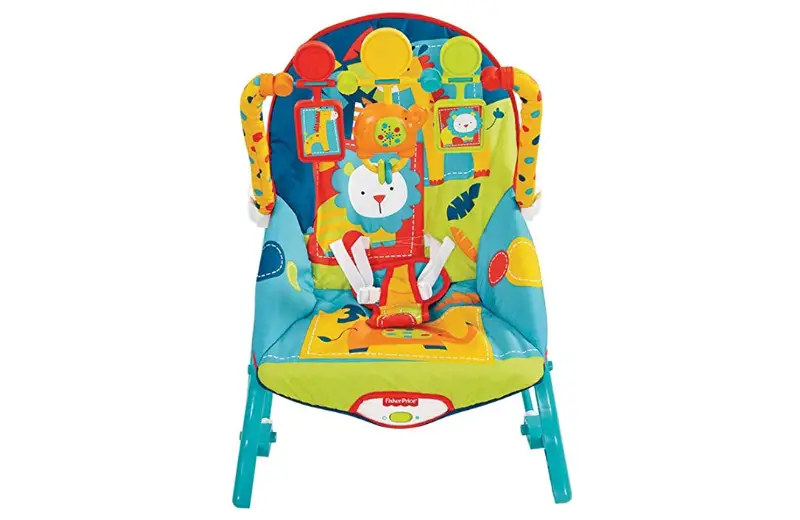 The Fisher-Price Infant to Toddler rocker comes with attached rattles that will keep your baby stimulated.