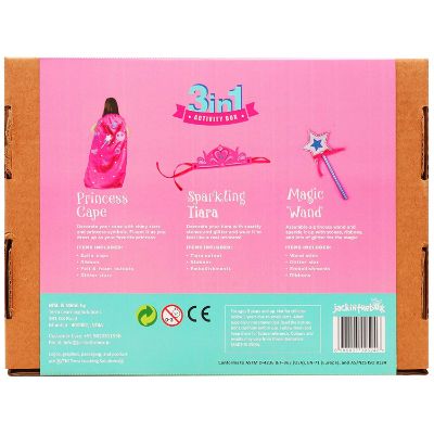 jackinthebox princess themed art and craft set for kids back