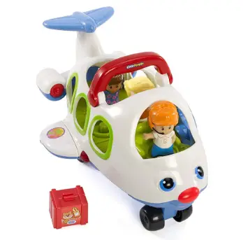 The Fisher Price Little People Lil’ Movers Airplane features lights and sounds.