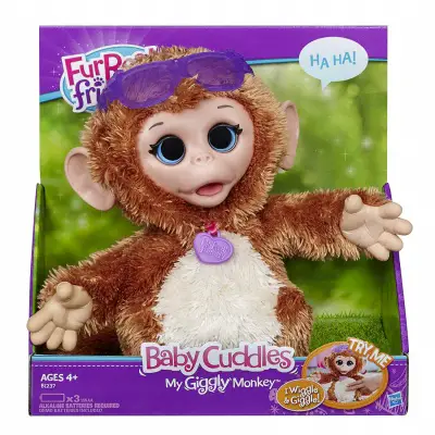 baby cuddles giggly monkey furreal friends package