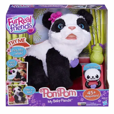 pom pom baby panda furreal friend package