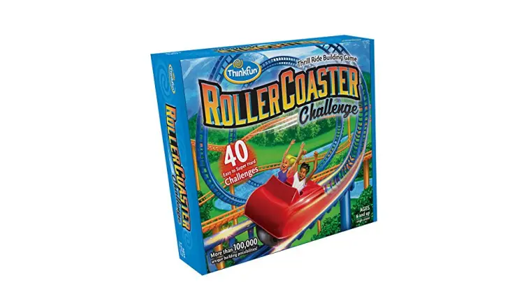 The Think Fun Roller Coaster Challenge is a logic game and a building kit.
