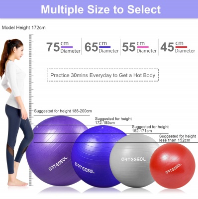 Yoga Ball Size Chart