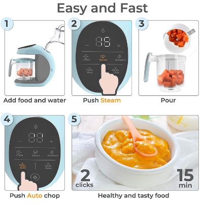 homia infano 7-in-1 baby food processor easy to use