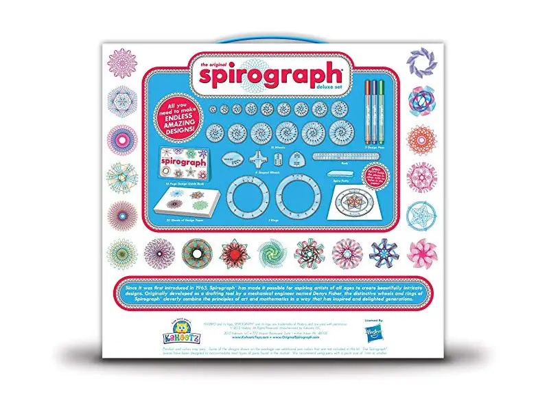 The Spirograph convenient packaging 