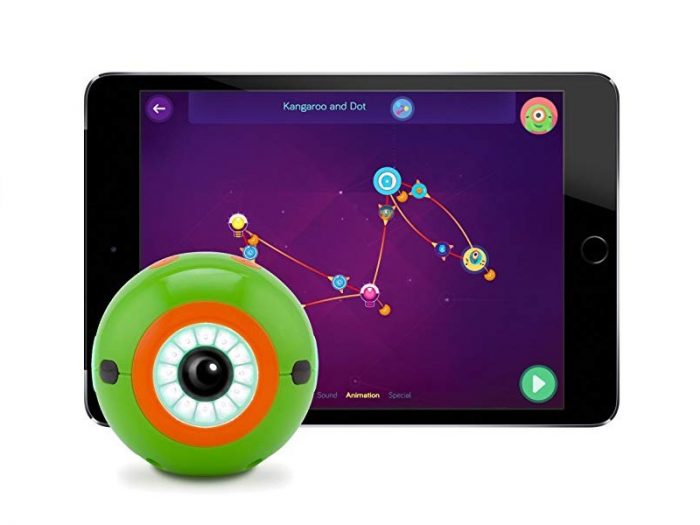 The Wonder Workshop Dot Creativity Kit Robot comes with colorful apps.