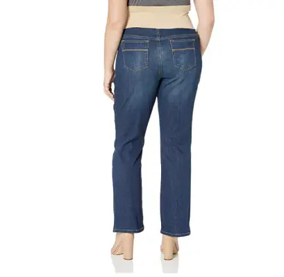 three seasons bootcut denim maternity jeans back