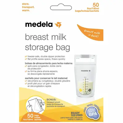 Medela Self Standing 50 Count Breast Milk Storage Bags specs