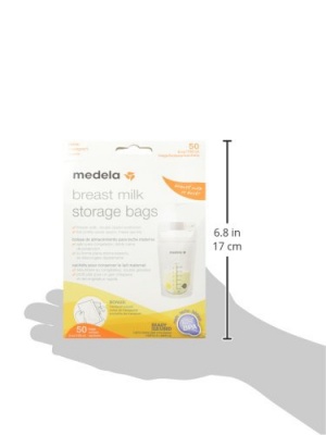 Medela Self Standing 50 Count Breast Milk Storage Bags size