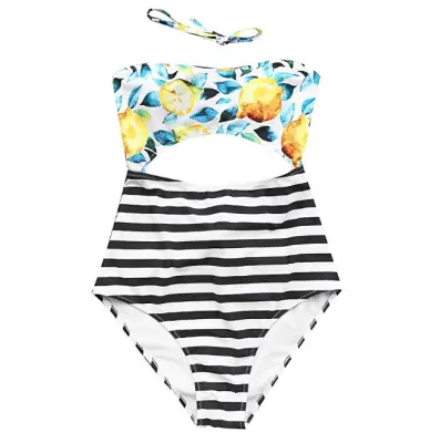 cupshe halter design printing maternity swimsuit