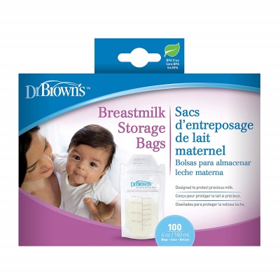 Dr. Brown's 50 Count Breast Milk Storage Bags package