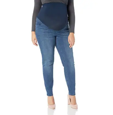 motherhood maternity super stretch maternity jeans blue