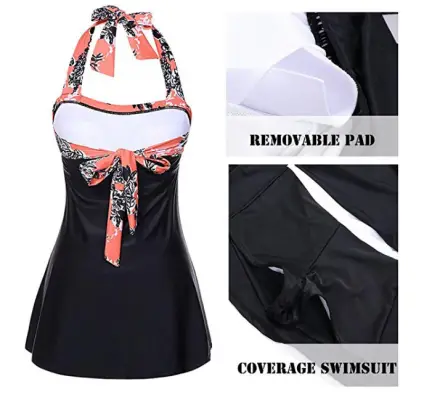joymode halter one piece maternity swimsuit removable pad