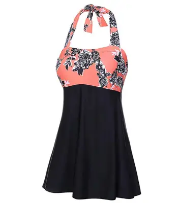 joymode halter one piece maternity swimsuit floral