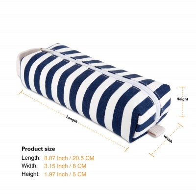 jemia stripe canvas kids pencil case size