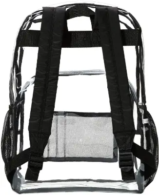 Amazon Basics Clear School Backpack straps