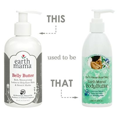 earth mama body butter stretch mark cream new bottle