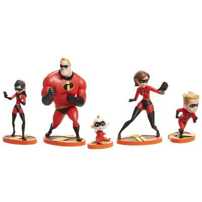 incredibles 5 piece family figure set design