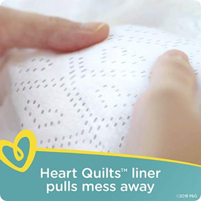 pampers swaddlers super pack overnight diapers heart quilt liner