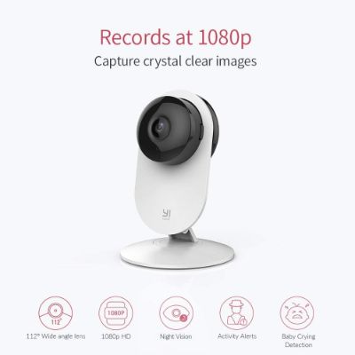 YI 4pc 1080p Wi-Fi home security camera recording