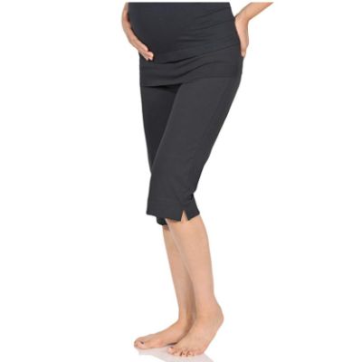 BeachCoCo Cropped Maternity Leggings Dark