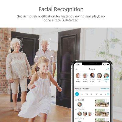 blurams facial recognition home security camera
