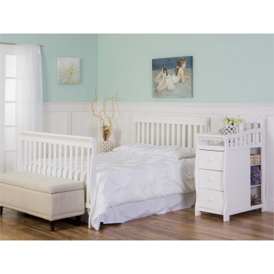 dream on me 5-in-1 brody crib with changing table bed