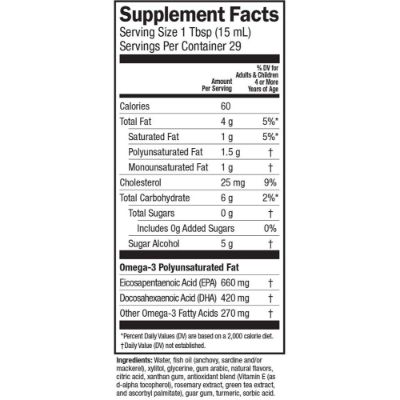 Barlean's Seriously Delicious Supplement Facts