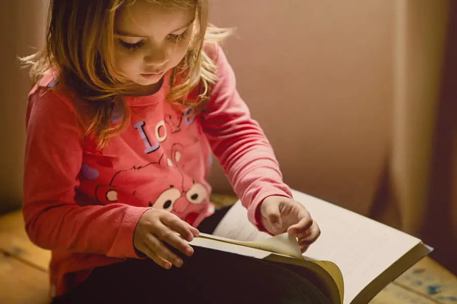 girl reading a book