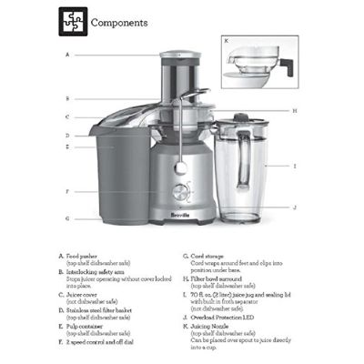 breville juice fountain cold guide