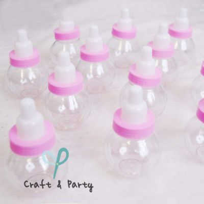 Craft and Party Mini Plastic Bottles Pink