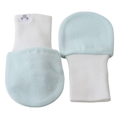 crummy bunny baby mittens blue