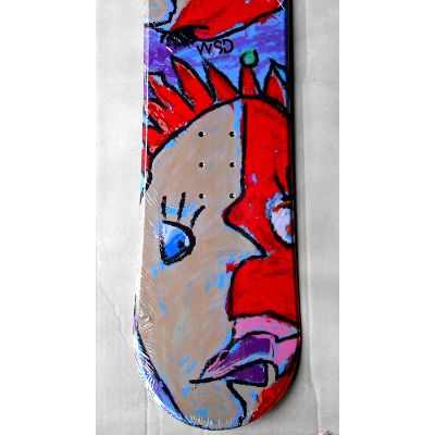 face wood core snowboard for kids close up