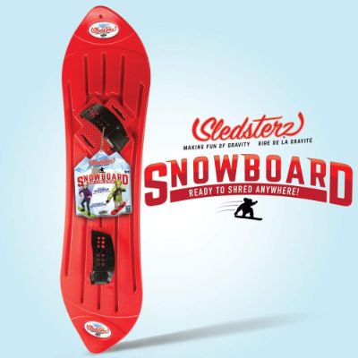 sledsterz snowboard for kids red