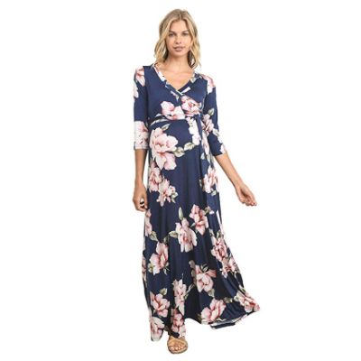 Hello Miz Faux Wrap Maternity Dress Front