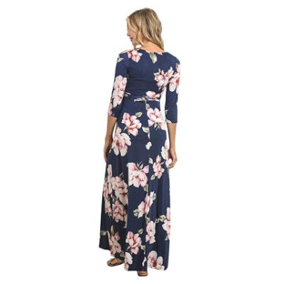 Hello Miz Faux Wrap Maternity Dress Back