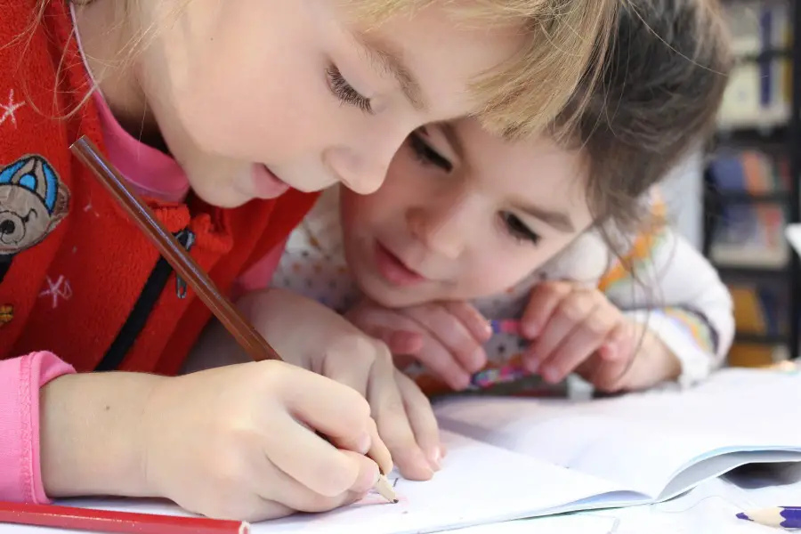 children doing homework