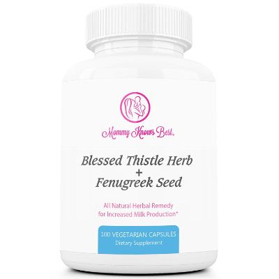 mommy knows best fenugreek supplement bottle