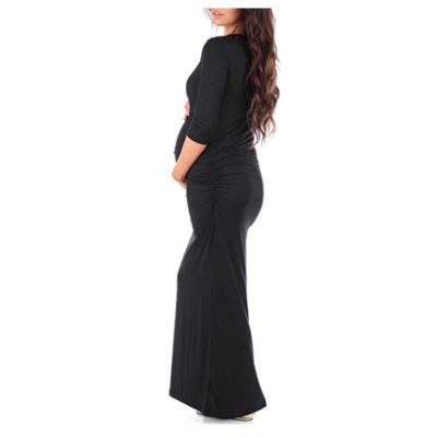 Womens Ruched Maternity Dress Back