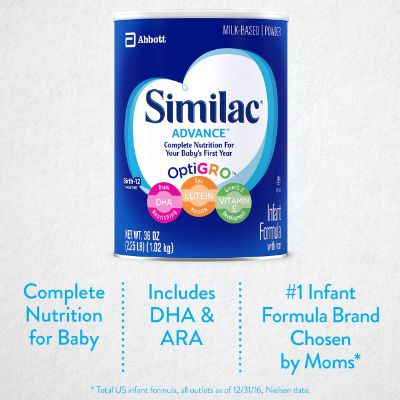 similac advance pack of 3 baby formula features