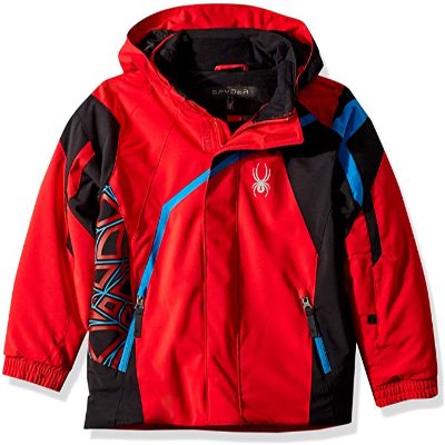 spyder challenger kids ski jacket red