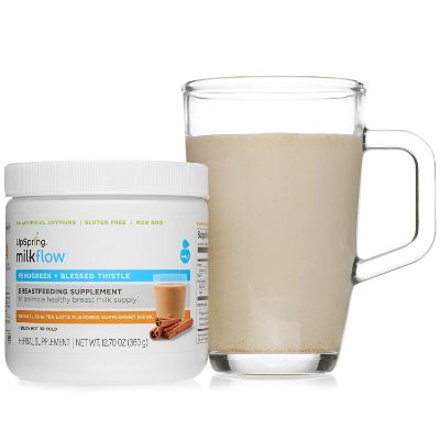 upspring lactation tea fenugreek supplement chai